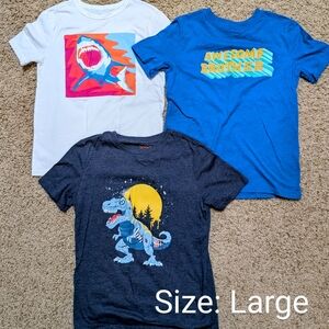 Kids Graphic T-Shirts - Shark, Dinosaur, and Awesome Brother Designs